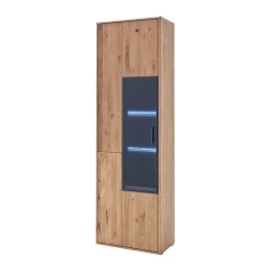 Wohnen Vitrinen<Moderne Echtholz Vitrine aus Eiche Massivholz - Assela