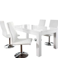 Wohnen Tische<Moderne Essgruppe mit 4 Drehstühlen - Baiamare (fünfteilig)