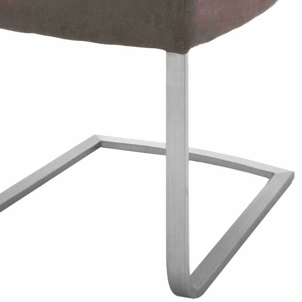 Wohnen Stühle<Moderne Freischwingerstühle Yidana in Beige Microfaser (2er Set)