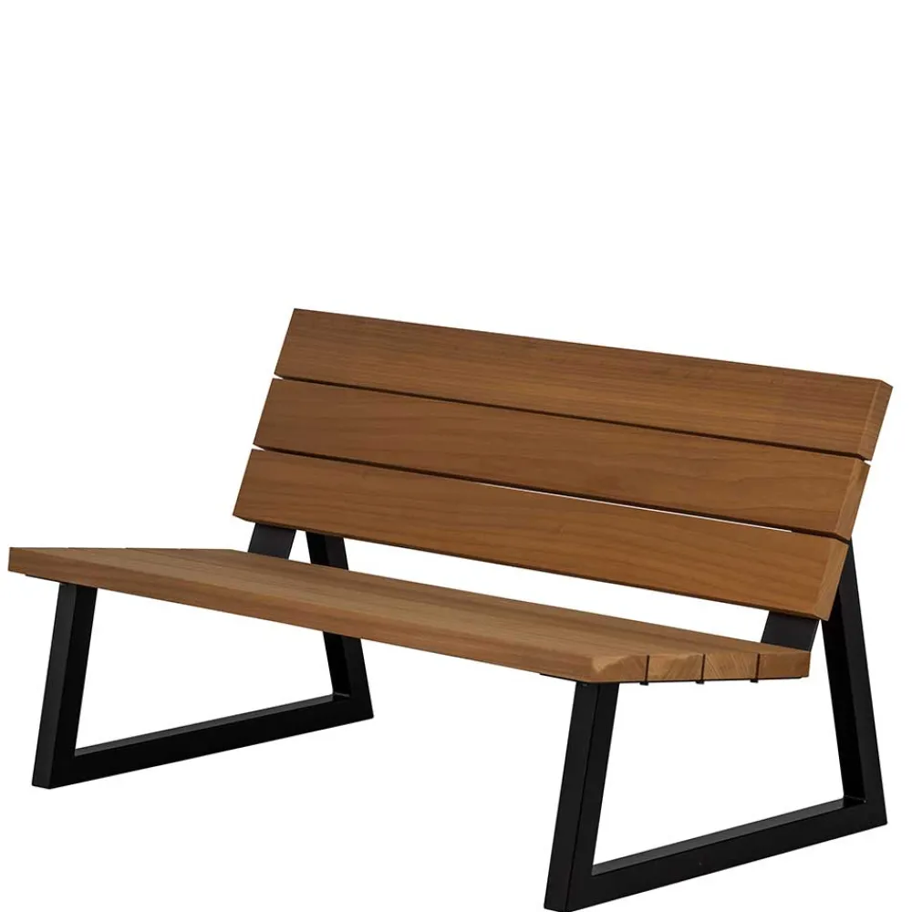 Wohnen Sitzbank<Moderne Gartenbank aus Abachi Holz - Liz