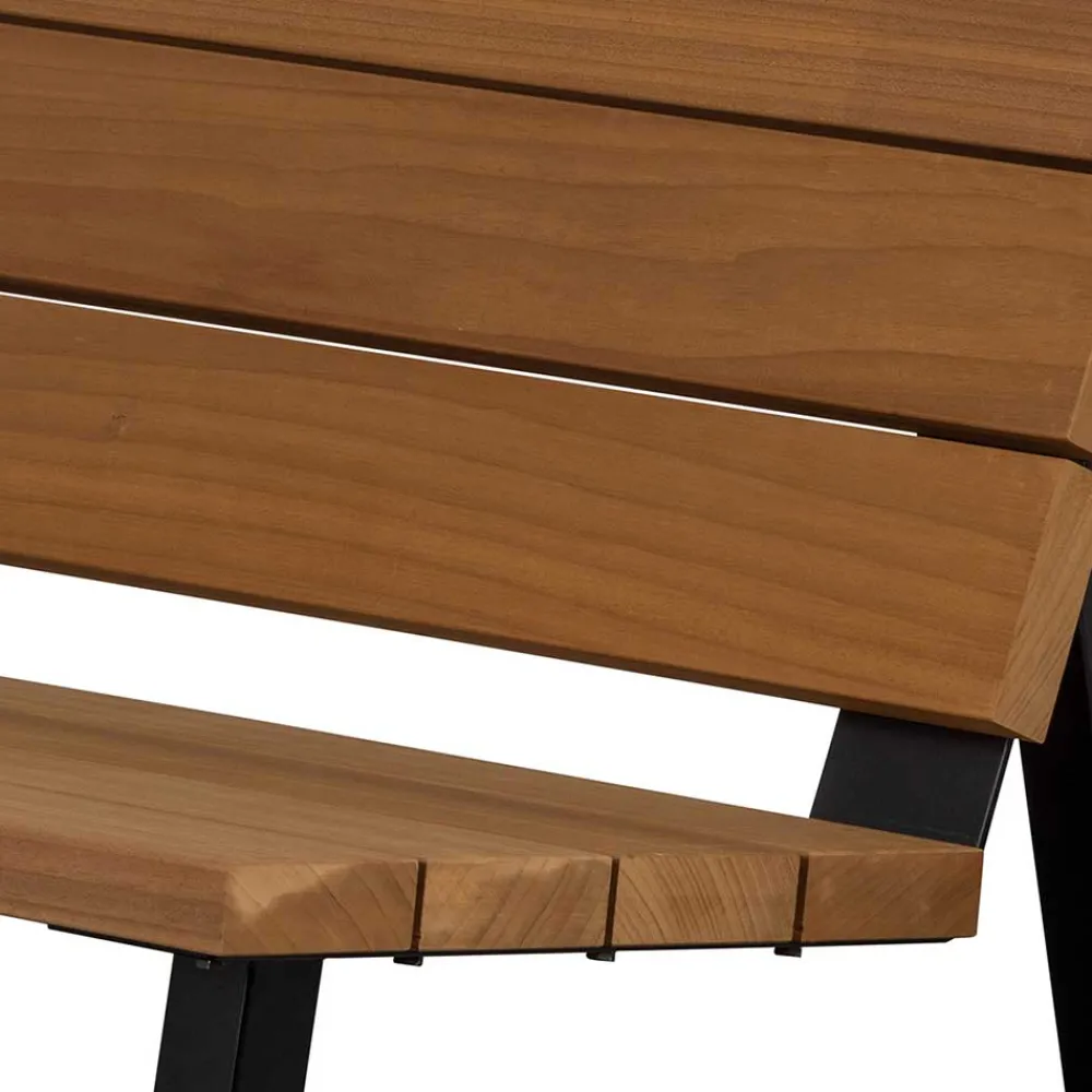 Wohnen Sitzbank<Moderne Gartenbank aus Abachi Holz - Liz