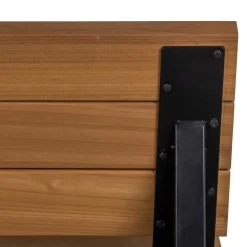 Wohnen Sitzbank<Moderne Gartenbank aus Abachi Holz - Liz