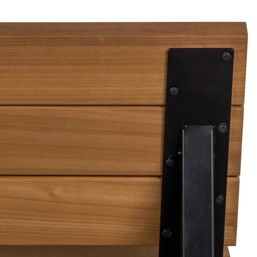 Wohnen Sitzbank<Moderne Gartenbank aus Abachi Holz - Liz