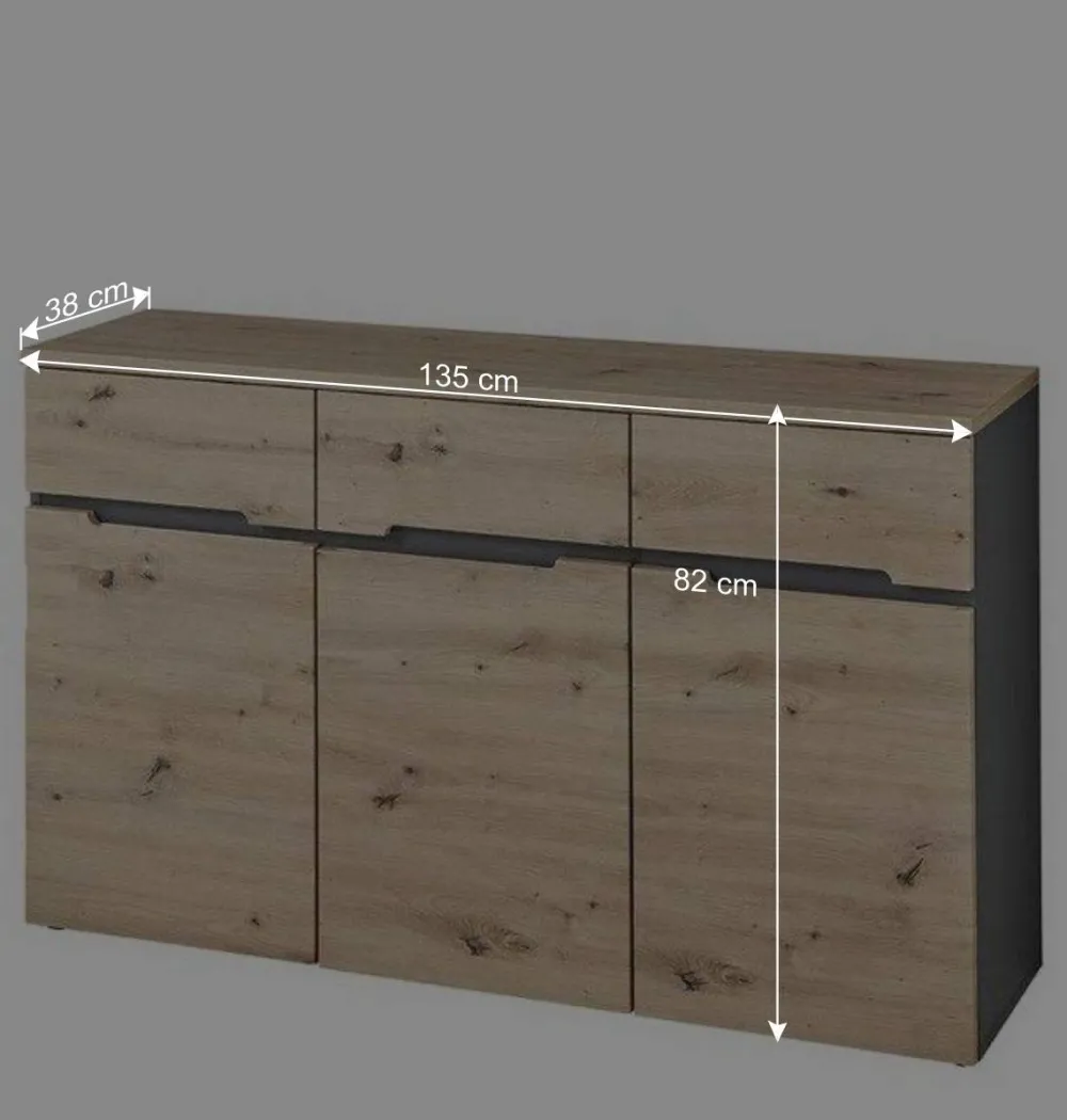 Wohnen Sideboards<Moderne Kombikommode in Wildeiche NB - Kuetra