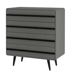 Wohnen Kommoden<Moderne Kommode in Grau mit Schwarz - Pavias