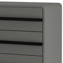 Wohnen Kommoden<Moderne Kommode in Grau mit Schwarz - Pavias