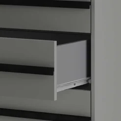 Wohnen Kommoden<Moderne Kommode in Grau mit Schwarz - Pavias