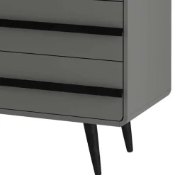 Wohnen Kommoden<Moderne Kommode in Grau mit Schwarz - Pavias
