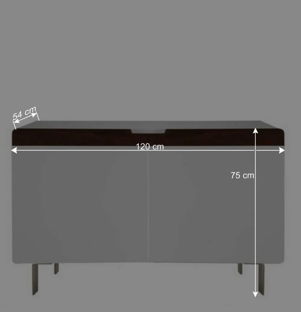 Wohnen Sideboards<Moderne Kommode mit zwei Türen in Weiß - Araulon