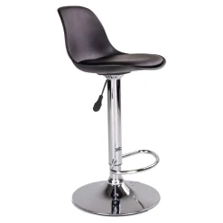Wohnen Hocker<Moderne Kunstleder Barstühle in Schwarz - Ekino (2er Set)