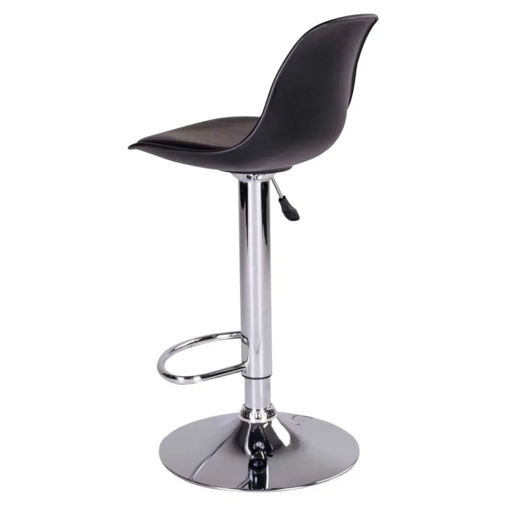 Wohnen Hocker<Moderne Kunstleder Barstühle in Schwarz - Ekino (2er Set)