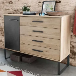 Wohnen Sideboards<Moderne Loft Kombikommode mit Bügelgestell - Licruva
