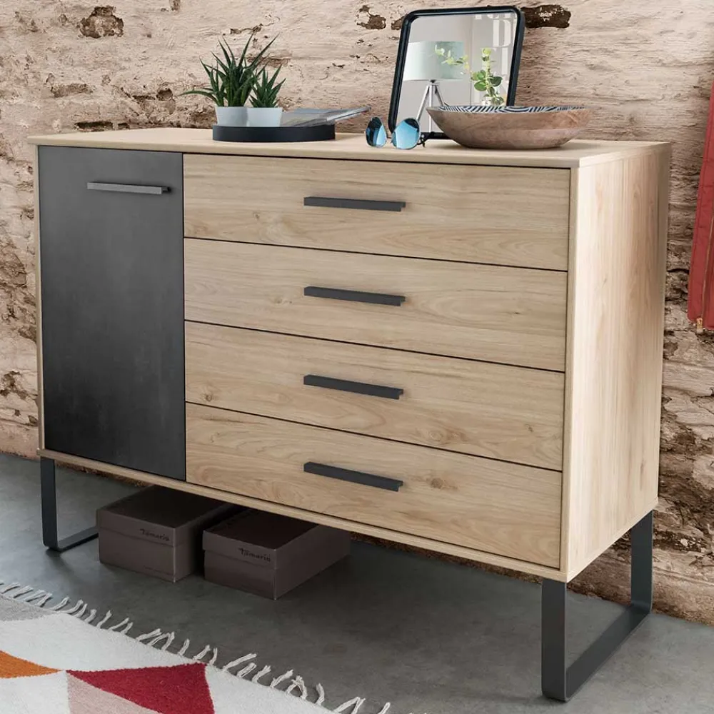 Wohnen Sideboards<Moderne Loft Kombikommode mit Bügelgestell - Licruva