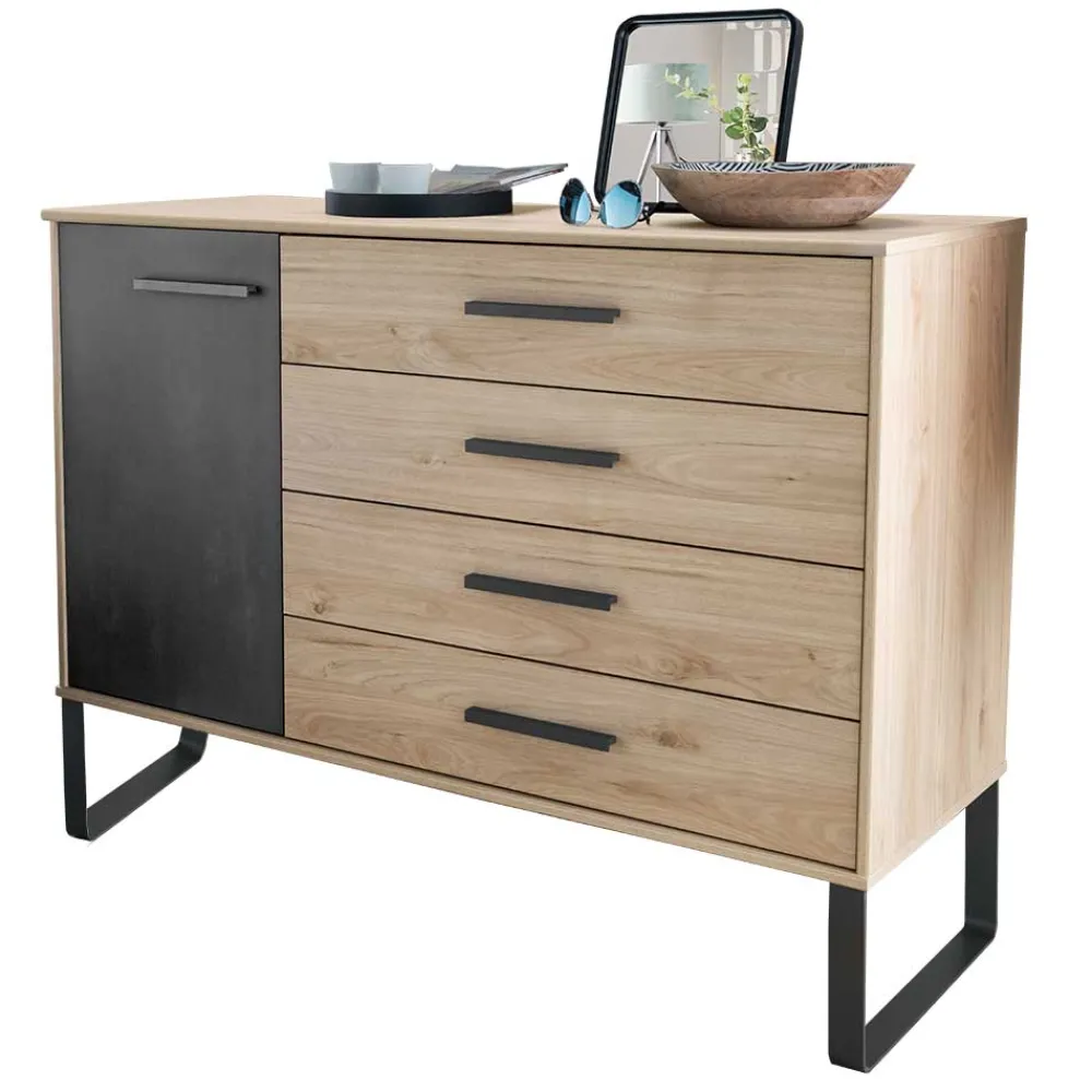 Wohnen Sideboards<Moderne Loft Kombikommode mit Bügelgestell - Licruva