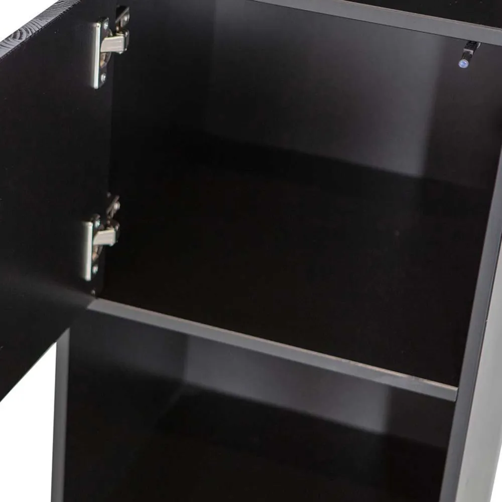 Wohnen Wohnwände<Moderne Schrankwand in Schwarz - Niwidus (fünfteilig)