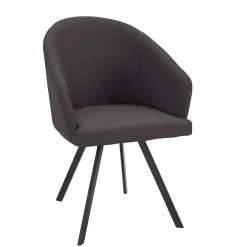 Wohnen Stühle<Moderne Tischsessel halbrund in Grau - Cianova (2er Set)