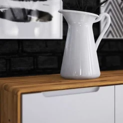 Wohnen Tv & Hifi-Möbel|Lowboards<Moderne 2-türige Kommode in Weiß & Wildeiche - Diesta