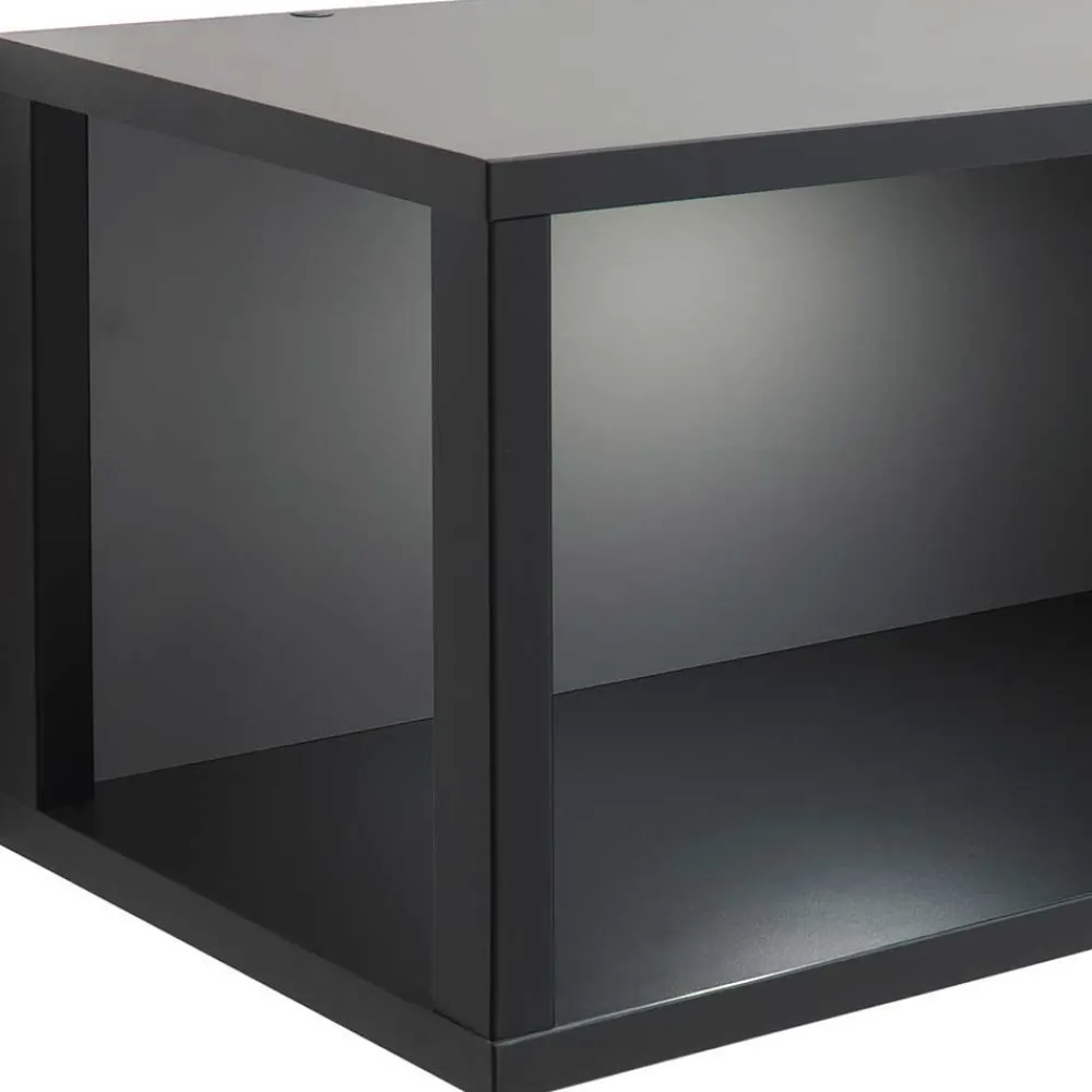 Wohnen Wohnwände<Moderne TV Anbauwand in Grau - Ridona (zweiteilig)