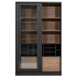 Wohnen Vitrinen<Moderne Vitrine mit Glas Schiebetüren - Susanne