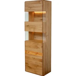 Wohnen Vitrinen|Schränke<Moderne Wildeiche Vitrine 63x207x43 cm - Acmida