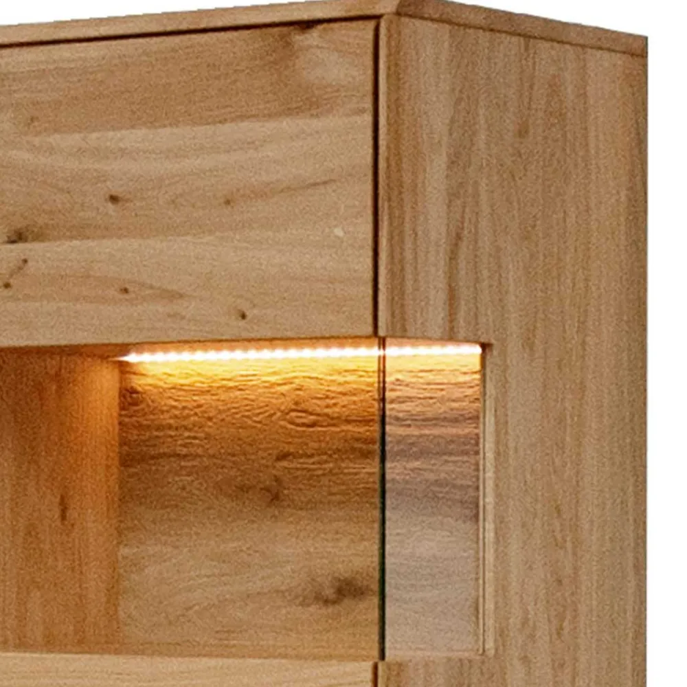Wohnen Vitrinen|Schränke<Moderne Wildeiche Vitrine 63x207x43 cm - Acmida