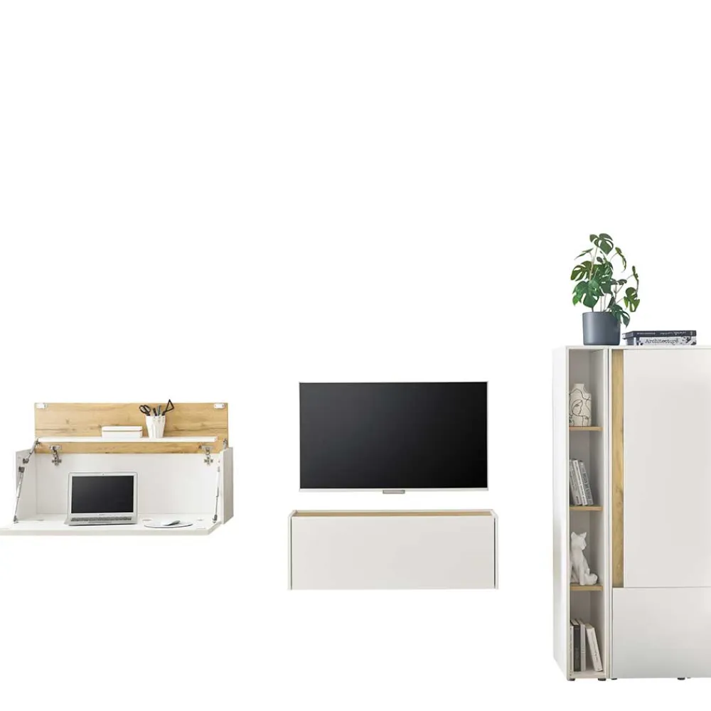 Wohnen Wohnwände<Moderne Wohnwand als Set - Nonessia (vierteilig)