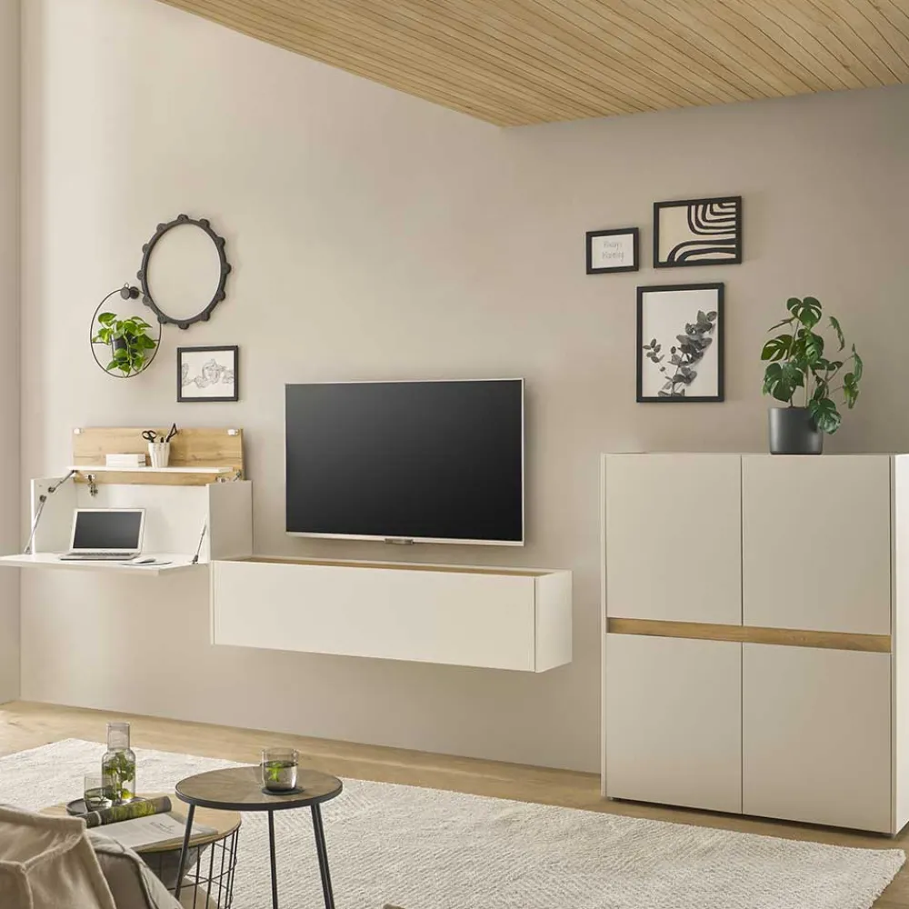 Wohnen Wohnwände<Moderne Wohnzimmereinrichtung Schrank Set - Nonessia (dreiteilig)