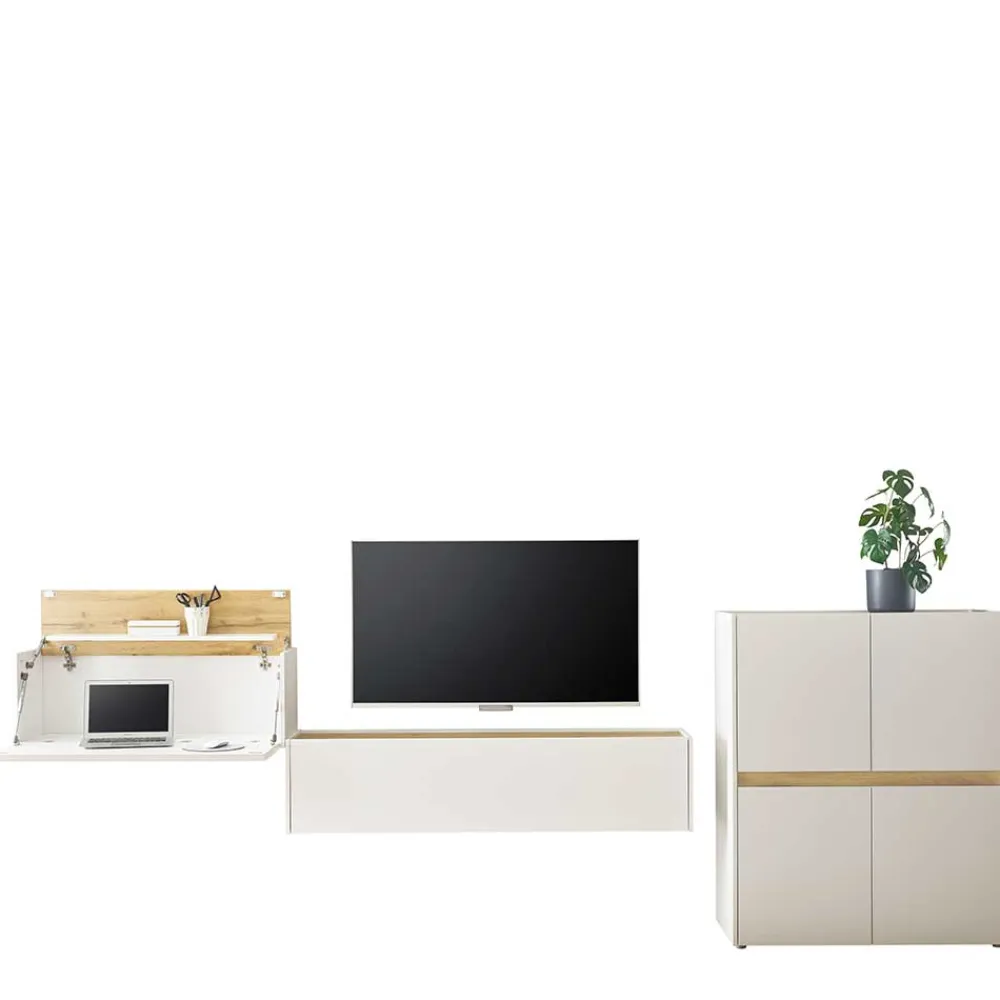 Wohnen Wohnwände<Moderne Wohnzimmereinrichtung Schrank Set - Nonessia (dreiteilig)