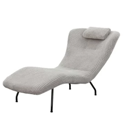Wohnen Sofas<Moderne Wohnzimmerliege mit Cord in Hellgrau - Speedy