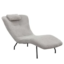 Wohnen Sofas<Moderne Wohnzimmerliege mit Cord in Hellgrau - Speedy