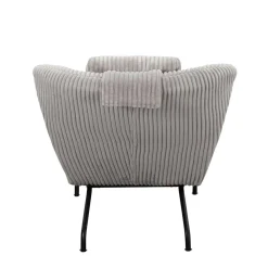 Wohnen Sofas<Moderne Wohnzimmerliege mit Cord in Hellgrau - Speedy