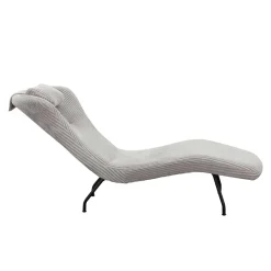 Wohnen Sofas<Moderne Wohnzimmerliege mit Cord in Hellgrau - Speedy