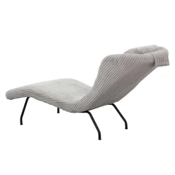 Wohnen Sofas<Moderne Wohnzimmerliege mit Cord in Hellgrau - Speedy