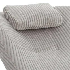 Wohnen Sofas<Moderne Wohnzimmerliege mit Cord in Hellgrau - Speedy