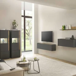 Wohnen Wohnwände<Moderne Wohnzimmermöbel Set - Ahilav (fünfteilig)
