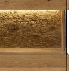 Wohnen Vitrinen<Moderne Wohnzimmervitrine aus Wildeiche Massivholz - Millena