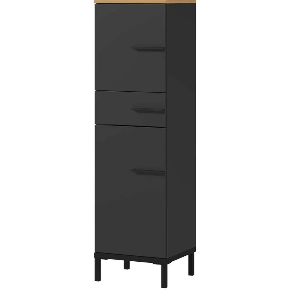 Wohnen Schränke<Moderner Badezimmerschrank 125 cm hoch - Lucrino