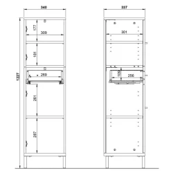 Wohnen Schränke<Moderner Badezimmerschrank 125 cm hoch - Lucrino