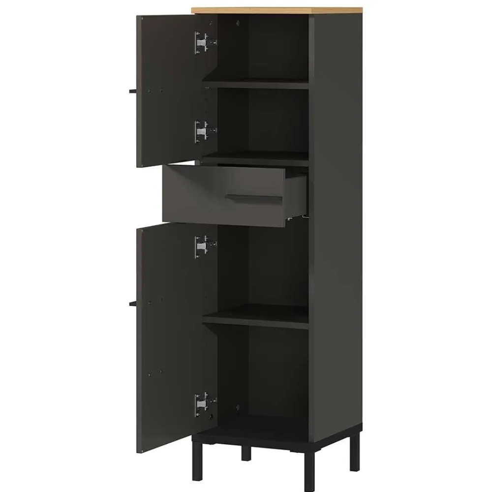 Wohnen Schränke<Moderner Badezimmerschrank 125 cm hoch - Lucrino