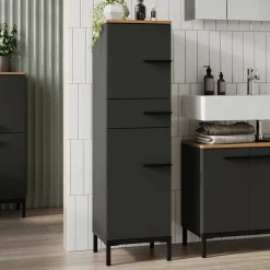 Wohnen Schränke<Moderner Badezimmerschrank 125 cm hoch - Lucrino