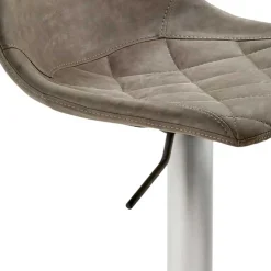 Wohnen Hocker<Moderner Barstuhl in Schlamm Kunstleder - Nikoba