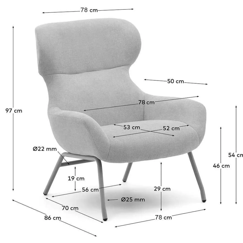 Wohnen Sessel<Moderner Chenille Sessel in Hellbraun - Mosso