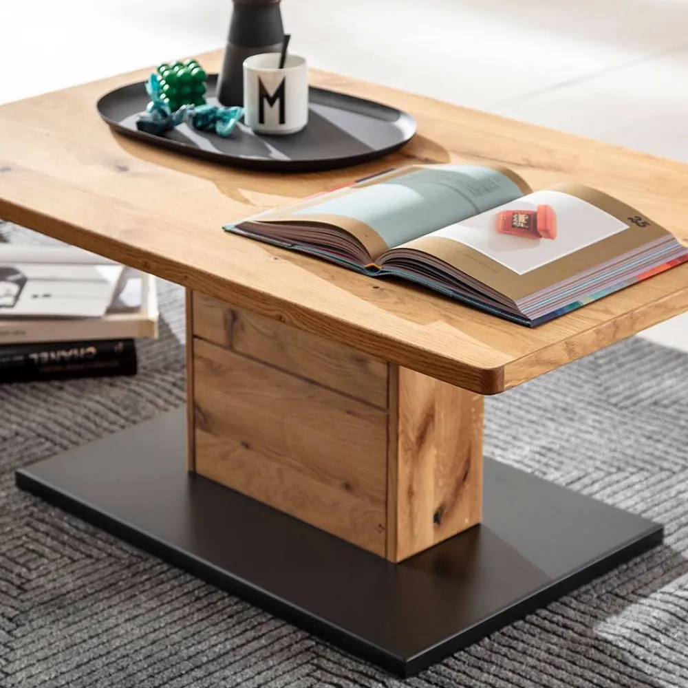 Wohnen Tische<Moderner Couchtisch in Wildeiche und Anthrazit - Drinidad