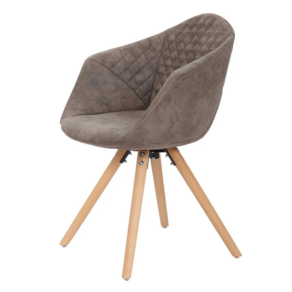 Wohnen Stühle<Moderner Esstisch Sessel in Taupe - Gozos (2er Set)