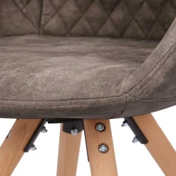 Wohnen Stühle<Moderner Esstisch Sessel in Taupe - Gozos (2er Set)