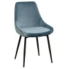 Wohnen Stühle<Moderner Esstischstuhl in Blau Samt - Elisa (2er Set)