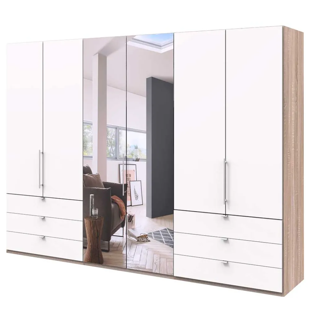 Wohnen Kleiderschränke|Schränke<Moderner Falttüren-Kleiderschrank mit Spiegel - Vaclyn