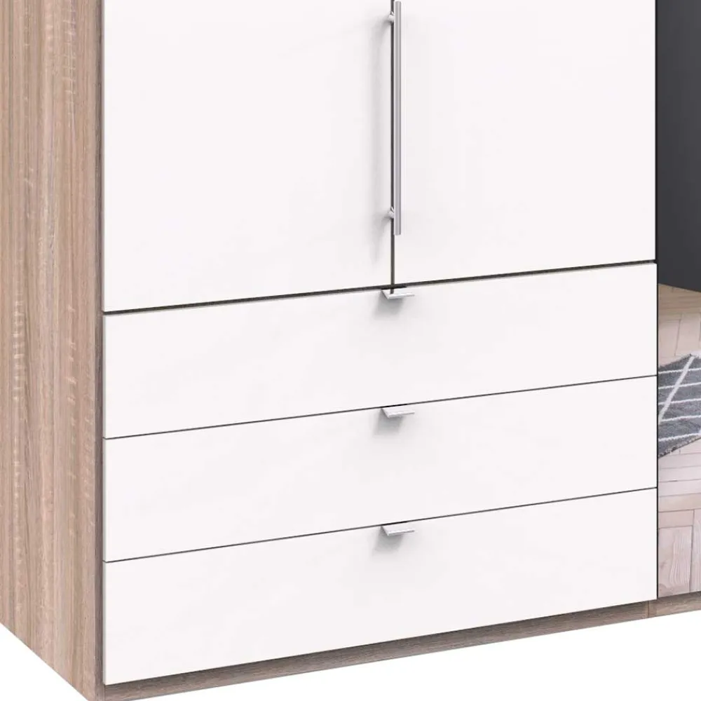 Wohnen Kleiderschränke|Schränke<Moderner Falttüren-Kleiderschrank mit Spiegel - Vaclyn