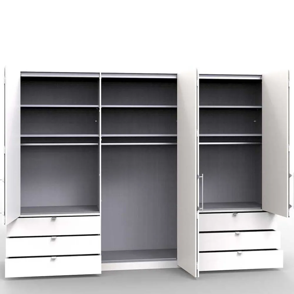 Wohnen Kleiderschränke|Schränke<Moderner Falttüren-Kleiderschrank mit Spiegel - Vaclyn