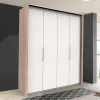 Wohnen Kleiderschränke<Moderner Falttürenschrank mit Metallgriffen - Vaclyn